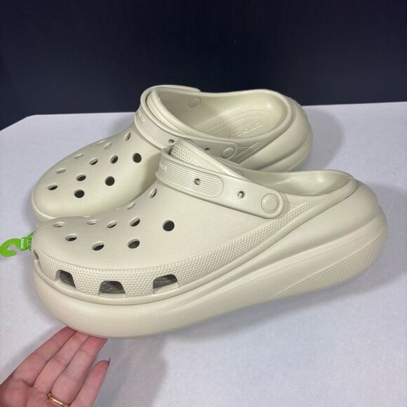 Crocs Unisex Classic Crush Clog - Bone NEW with tags Men’s 12 - Picture 7 of 16